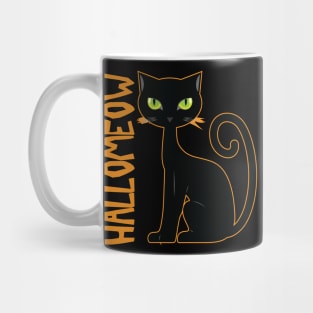 Hallomeow Cat TShirt Halloween Cat Shirt for Cat Lover Mug